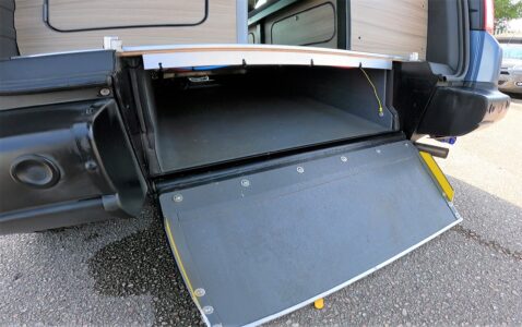 Micro Campervan underfloor storage